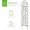 60-Inch Tall Outdoor Iron Garden Trellis with Bronze Finish for Climbing Plants and Vines